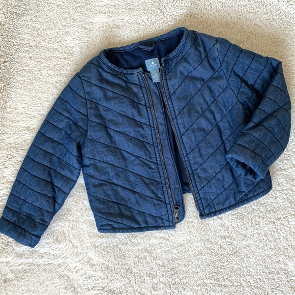 gap quilted denim jacket